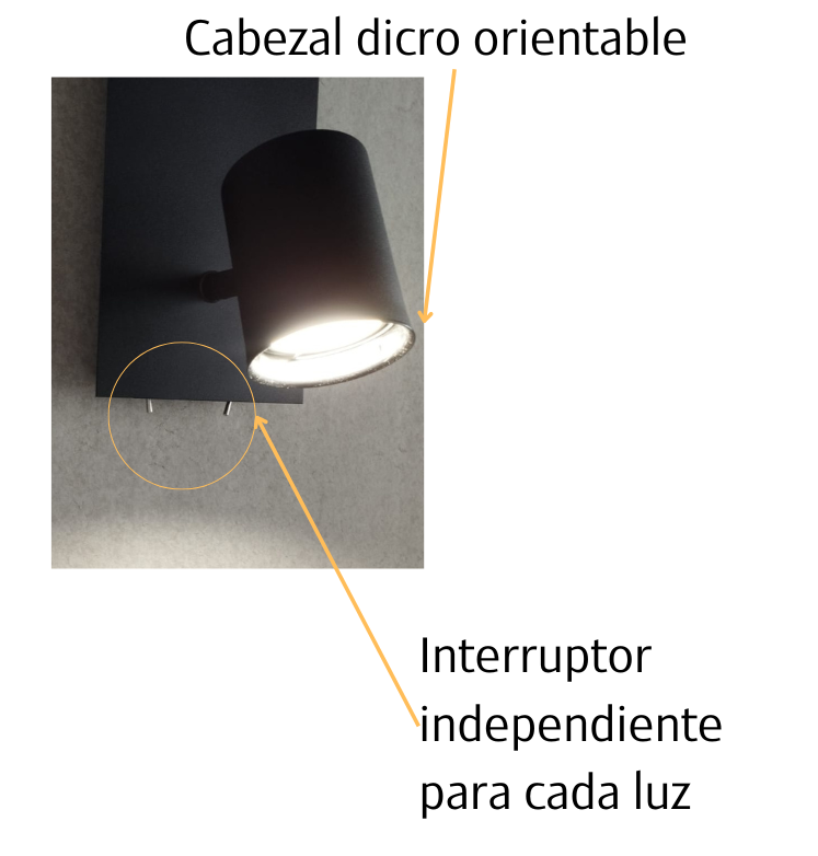 Aplique De Cabecera Bidireccional