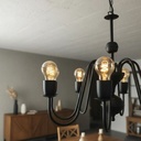 Araña Candelabro 8 luces NEGRO